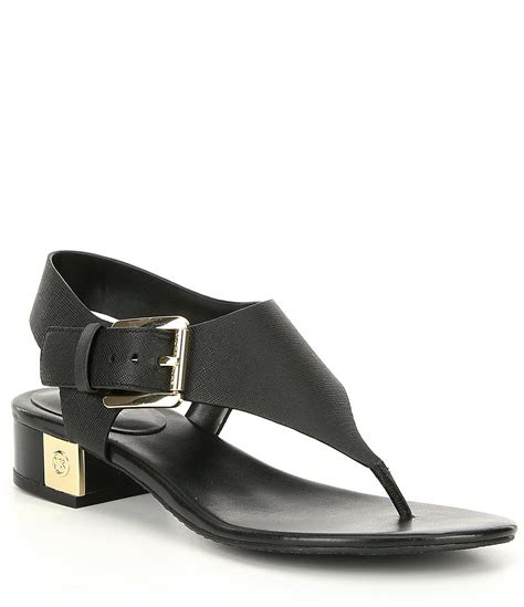 michael michael kors london thong-toe leather sandals|Michael Kors thong sandals sale.